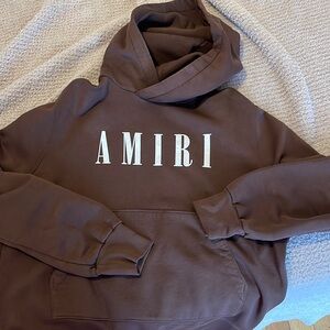 Womens Amiri hoodie, brown, size xxs, used but looks like new.